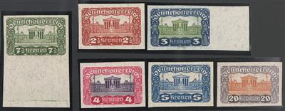 **/(*) - Österr. 1920 - Kärntner Abstimmung - 6 verschiedene Probedrucke ohne Aufdruck, - Stamps