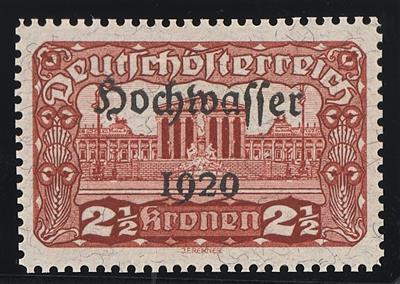 (*) - Österr. 1921 - 2 1/2 Kronen Hochwasserserie Farbprobe in vertauschter Farbe Braunrot (ANK Nr. 353 P), - Stamps
