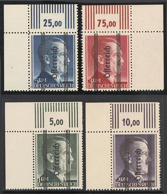 ** - Österr. 1945 - Grazer - Ausg. 1 Pfg. bis 5 RM (Nr. 674/692 (Randstücke), - Francobolli