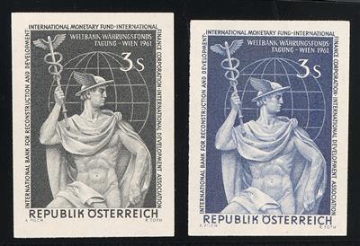 ** - Österr.   ANK. Nr. 1139 U (Weltbank) u. 1139 PU in Blau, - Briefmarken