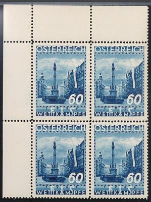 ** - Österr. Fis II im postfr. Pracht-Eckrand-Viererbl., - Stamps