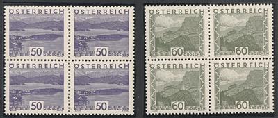 ** - Österr. Gr. Landschaft im postfr. Pracht-Viererbl. (10 g ocker OberrandViererbl.), - Známky