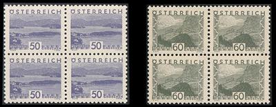 ** - Österr. Kl. Landschaft im postfr. Pracht-Viererbl., - Briefmarken