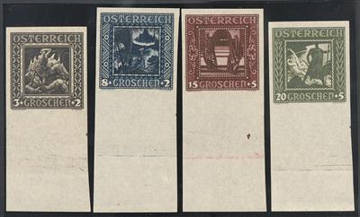 ** - Österr. Nibelungen kpl. (Nr. 488 U/493 U) alle ungezähnte postfr. Unterrdstücke, - Známky