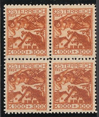 ** - Österr. Notl. Künstler im postfr. Viererbl., - Briefmarken