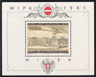 ** - Österr. Nr. 1696I (WIPABLOCK 1981 VERSTÜMMELTES E in WI"E"N), - Stamps