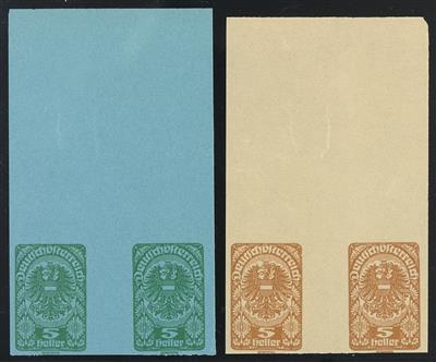 (*) - Österr. Nr. 256 PU ZW (1919/20 5 Heller - Briefmarken
