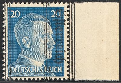 ** - Österr. Nr. 684 (20 Pfg.) kopfstehender Aufdruck, - Briefmarken