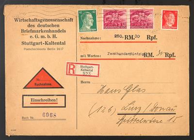 Poststück - Einschreibe-Nachnahmebrief - Briefmarken