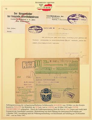 Poststück - Flüchtlingspost aus Sachsen 1945 in die Ostmark (Österreich), - Známky