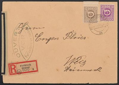 Poststück - Österr. 1945 - 30Gr. + 12 Gr. Wappen - Francobolli