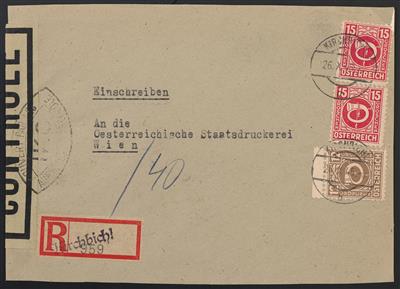 Poststück - Österr. 1945 - Französische - Briefmarken