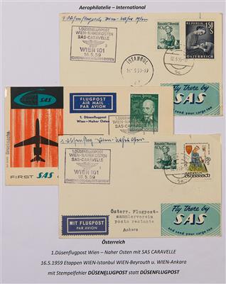 Poststück - Österr. 1959 - 1. Düsenflugpost - Briefmarken