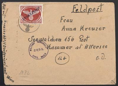 Poststück - Ostmark. - D. Feldpost - Briefmarken