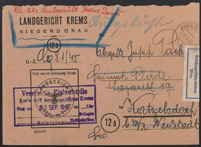 Poststück - Partie Poststücke Österr mit Ostmark ab 1945, - Briefmarken