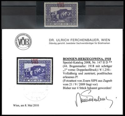 ** - Bosnien Nr. 147IID (44. Bogenmarke: 1918 mit - Stamps