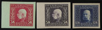 ** - Bosnien Nr. 99U/116U (Freimarkenausg. KFJ 1916 UNGEZÄHNT), - Stamps