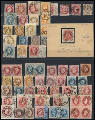 .gestempelt/Briefstück - Österr. Monarchie - Partie Abstempelungen Ausg. 1867 u.a. SZEREDAHELY, - Francobolli