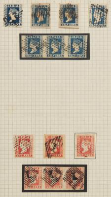 .gestempelt - Indien 1854 Nr. 4/5 mehrfach, - Stamps