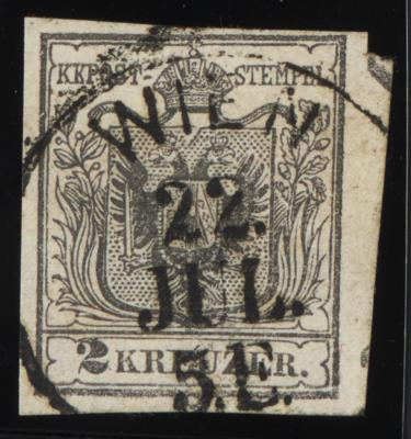 .gestempelt - Österr. Nr. 2HIa SILBERGRAU, - Briefmarken