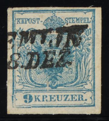 .gestempelt - Österr. Nr. 5H Type I mit Plattenfehler "gebrochene linke untere Ecke", - Stamps