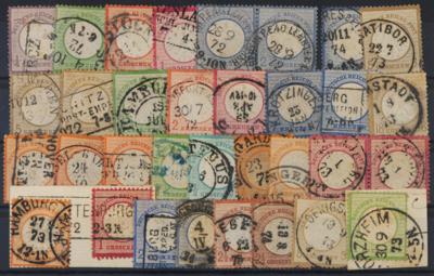 .gestempelt - Partie D.Reich Brustschilde 37 u. 2 Paare, - Briefmarken