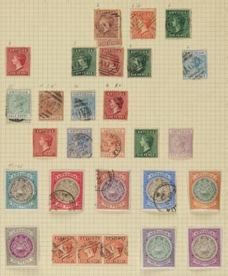 */gestempelt - sammlung Antigua 1863/1921, - Briefmarken