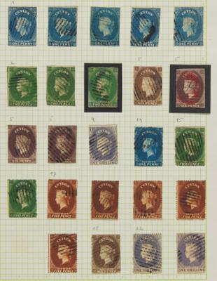 */gestempelt - Saubere Sammlung/Spezialpartie Ceylon 1857/1896 a. div. Bl., - Stamps