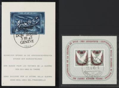 .gestempelt - Schweiz Block Nr. 2 (Pro Patria) gepr. Rellstab (li. oben Unebenh.), - Stamps