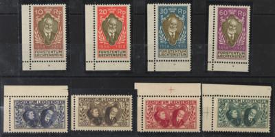 ** - Liechtenstein Nr. 82/89 (Regierungsjubiläum) Eckrand- bzw. Randstücke, - Stamps