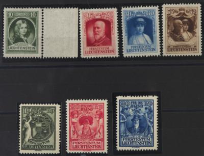 ** - Liechtenstein Nr. 90/93 u. 116/18 postfr. einwandfrei,(7) F - Stamps