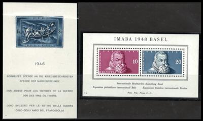 ** - Schweiz Block Nr. 11/13 postfr. Prachtbl., - Briefmarken