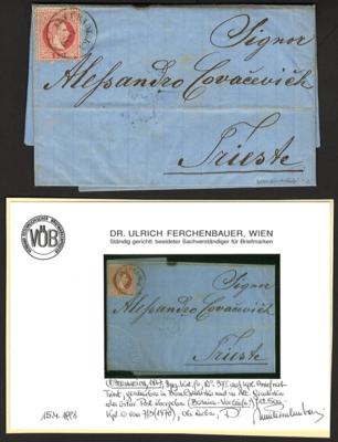 Poststück - Bosnien - VORLÄUFER - Österr. Nr. 37I auf kompl. Faltbrief aus 1870, - Francobolli
