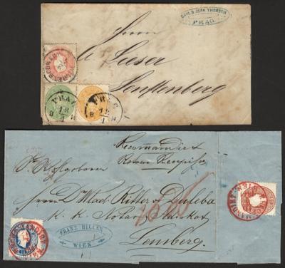 Poststück/Briefstück - Österr. Monarchie - Partie Poststücke der Ausg. 1858/67, - Francobolli