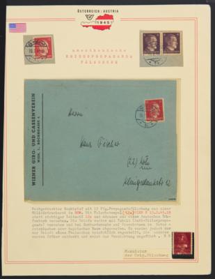 Poststück - Kriegspropagandafälschung 12 Pfg. Hitler auf gefälschtem Bankbrief mit Stempel 12a WIEN 8 15.2.45, - Stamps
