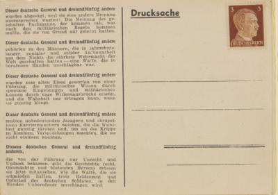 Poststück - Propaganda Postkartenfälschung mit 3 Pfg. Hitler-Propagandafälschungen Motiv Robert Ley, - Stamps