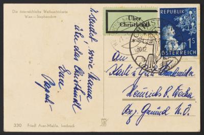 Poststück - Sammlung Christkindl ab 1950, - Briefmarken