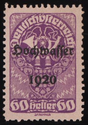 (*) - Österr. 1921 - 60 Heller Hochwasserserie Farbprobe in Lila auf rosa Papier (ANK Nr. 348 P), - Stamps