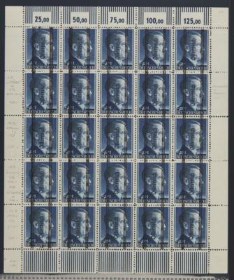 ** - Österr. 1945 Grazer Markwerte MAGER (Nr. 693II/96II) je im Bogen zu 25 Stück, - Stamps