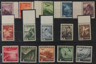 ** - Österr. Flgp. 1935 kpl. postfr. tls. Randstücke, - Francobolli