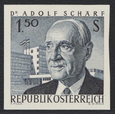 ** - Österr. Nr. 1207FU (Dr. Schärf UNGEZÄHNT OHNE TRAUERRAND), - Stamps