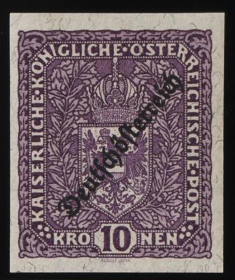** - Österr. Nr. 246U (10 Kronen Freimarkenausg. 1919 UNGEZÄHNT), - Briefmarken
