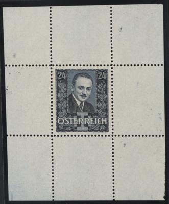 (*) - Österr. Nr. 589FI (24 Gr. Dollfuss als PROBE - EINZELABZUG im KLEINBOGEN in SCHWARZBLAU), - Briefmarken