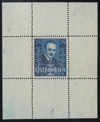(*) - Österr. Nr. 589PII (24 Gr. Dollfuss als PROBE - EINZELABZUG im KLEINBOGEN in VIOLETTULTRAMARIN), - Briefmarken