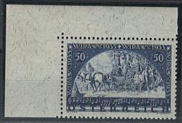 ** - Österr. WIPA Faser aus Block (Nr. 556 B) li. oberes Eckrandstück, - Stamps