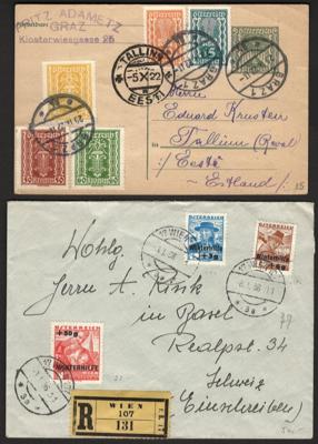 Poststück/Briefstück - Partie Poststücke Österr. I. Rep. mit Auslandspost, - Stamps