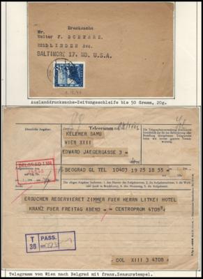 Poststück - Frühe Auslandspost ab Österr. 1945, - Stamps