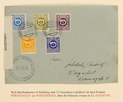 Poststück - Kärnten 1945 - ca. 35 Belege, - Stamps