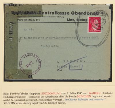Poststück - Linz 1945 - über 25 Belege, - Briefmarken