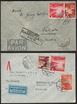 Poststück - Österr. I. Rep. - Partie Flugpost meist frankiert mit Ausg. 1935, - Francobolli